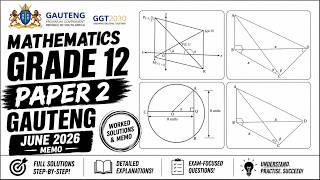 GRADE 12 MATHEMATICS PAPER 2 MEMO: 2026 MIDYEAR EXAMINATION; GR 12 MATHS P2 JUNE EXAM MEMO: GAUTENG