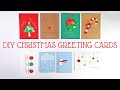 DIY CHRISTMAS GREETING CARDS with SEWING BUTTONS Fun HOLIDAY Gift Tutorial #diy #greetingcards