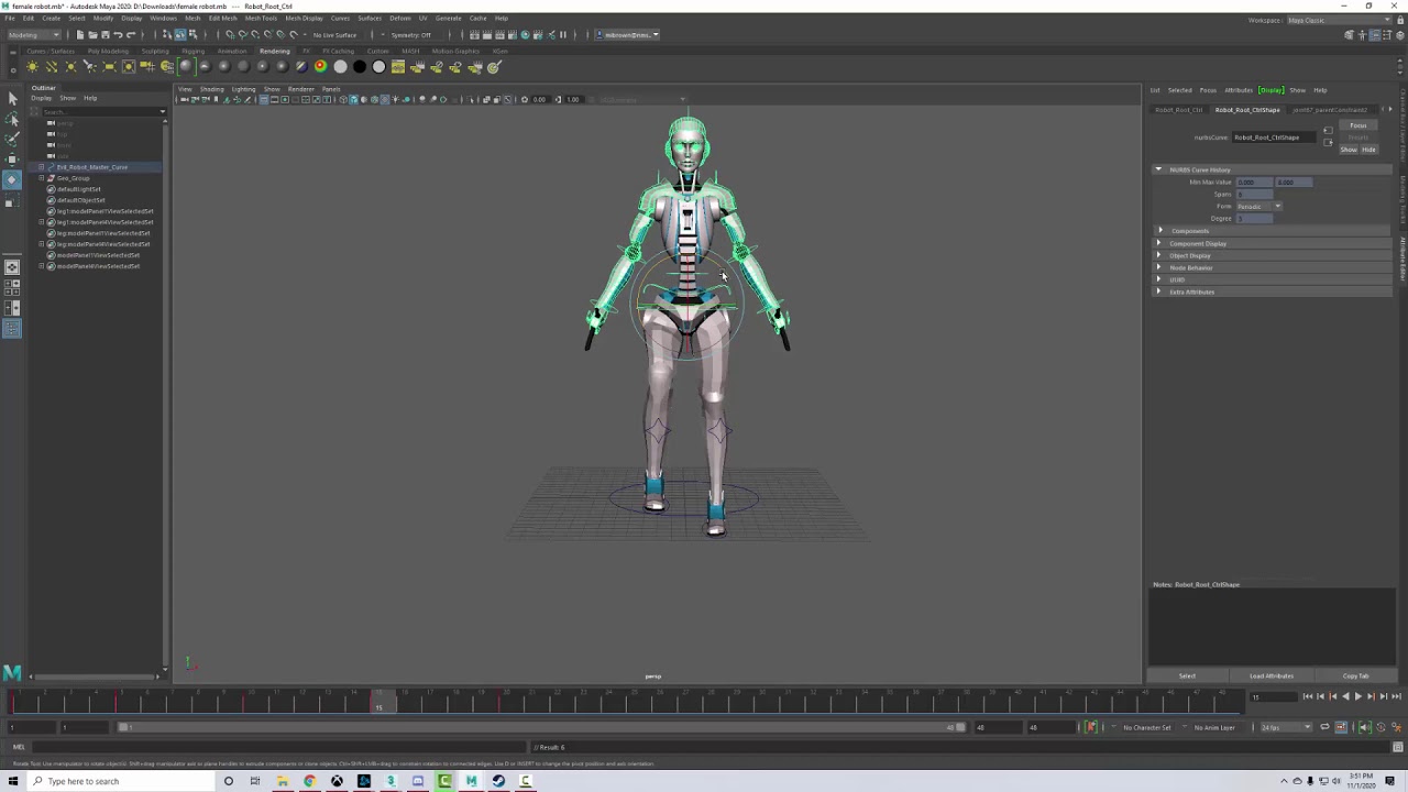 Simple walk animation in Maya