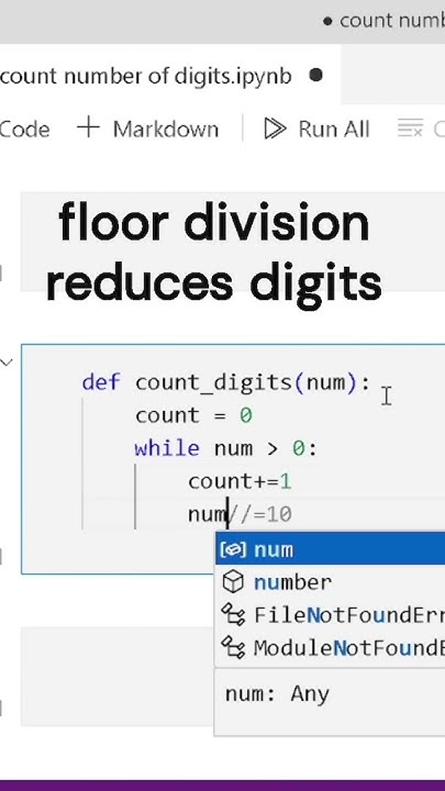 Count number of digits in Python #codingstreets #python #coding - YouTube
