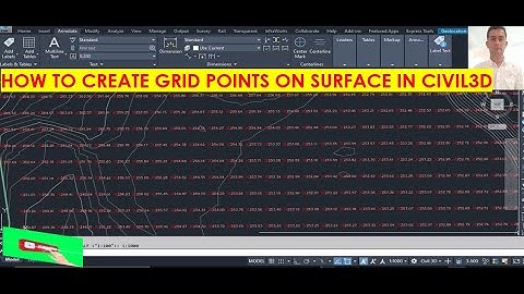 #how TO CREATE GRID POINTS ON #surface IN #CIVIL3D AND Export to #Excel