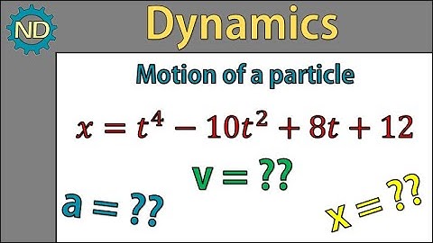 Dynamics - Motion of a Particle (Position, Velocity and Acceleration of a Particle)