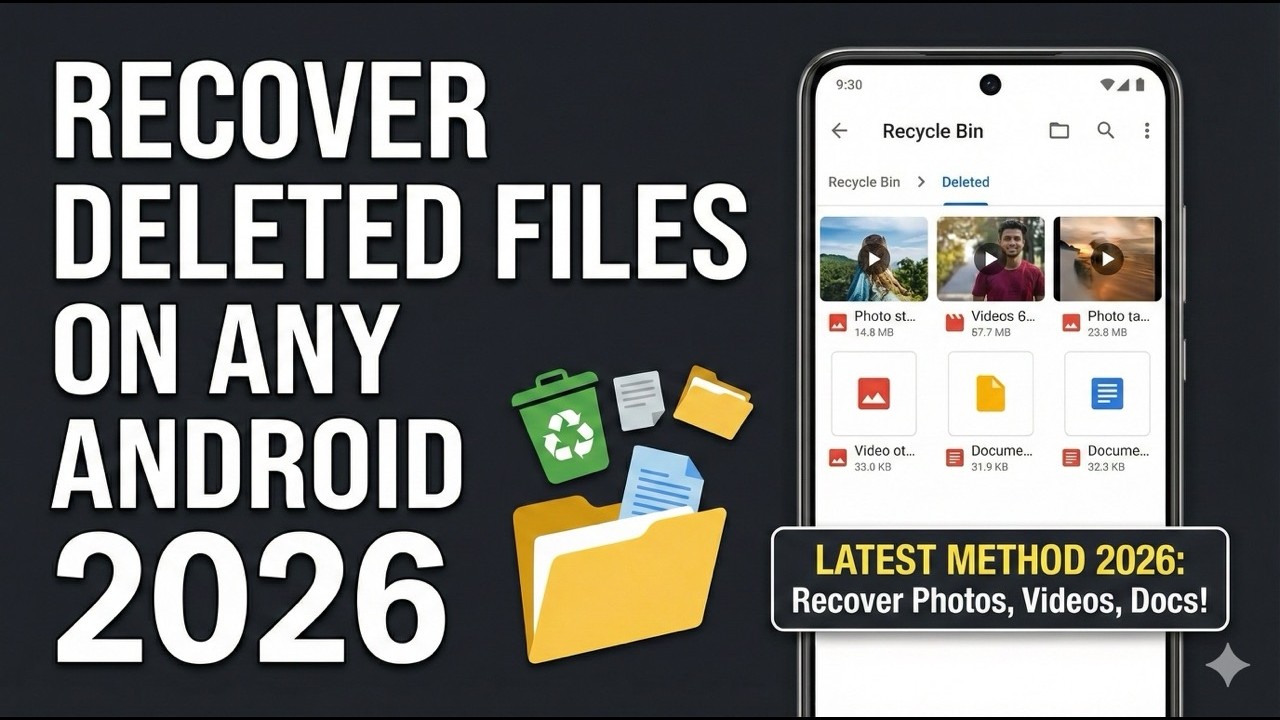 How to Recover Deleted Files on Any Android Phone 2026 - YouTube