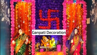 Ganpati Decoration | Decoration for home ganpati | Diy | #ganpatidecoration #homeganpatidecoration