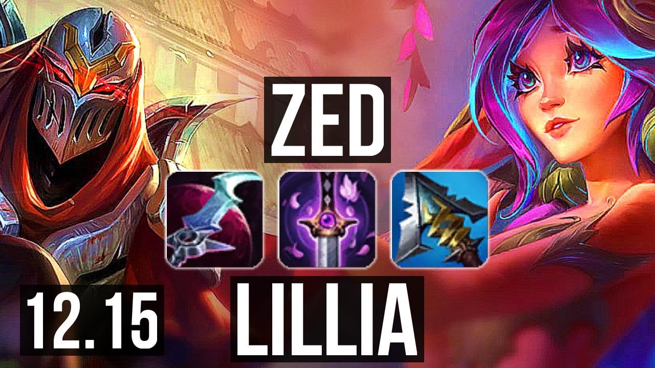 ZED vs LILLIA (TOP) | 11/1/8, Quadra, 68% winrate, Legendary | EUW Grandmaster | 12.15
