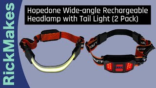 Hopedone Wide-angle Rechargeable Headlamp with Tail Light (2 Pack) screenshot 2