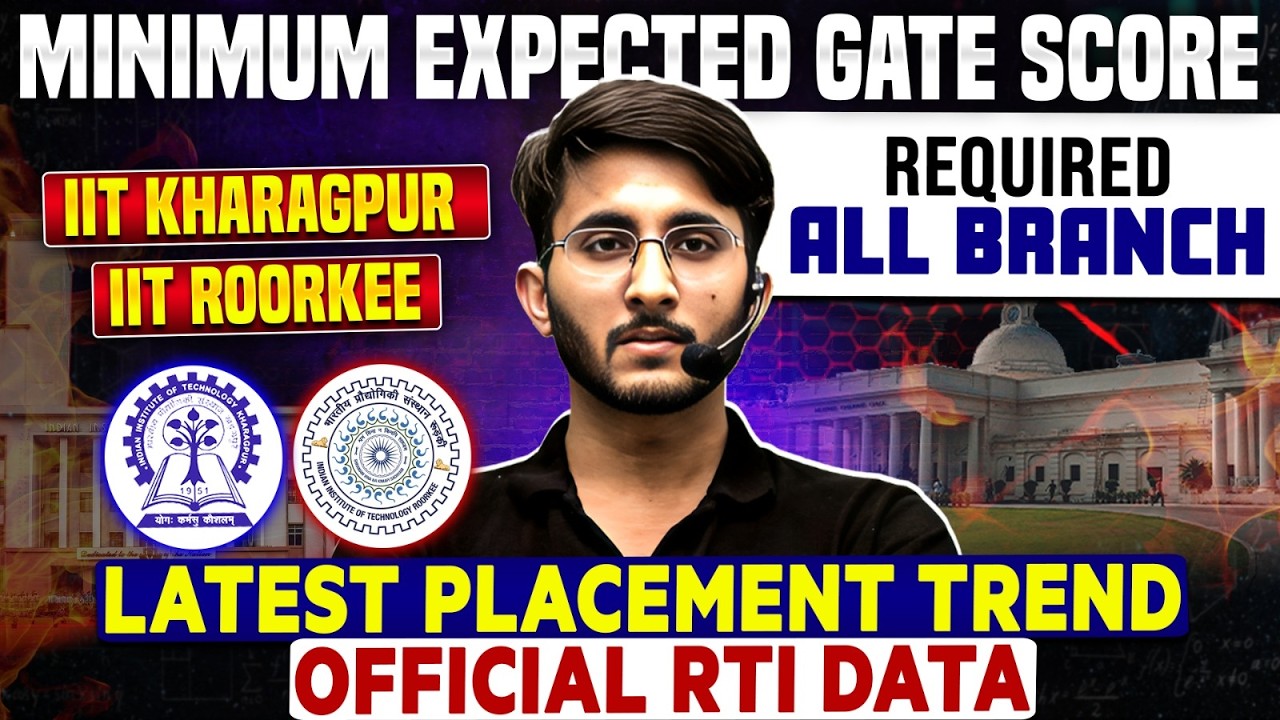 Minimum GATE Score Required for IIT Kharagpur & IIT Roorkee | Latest Placement Trend