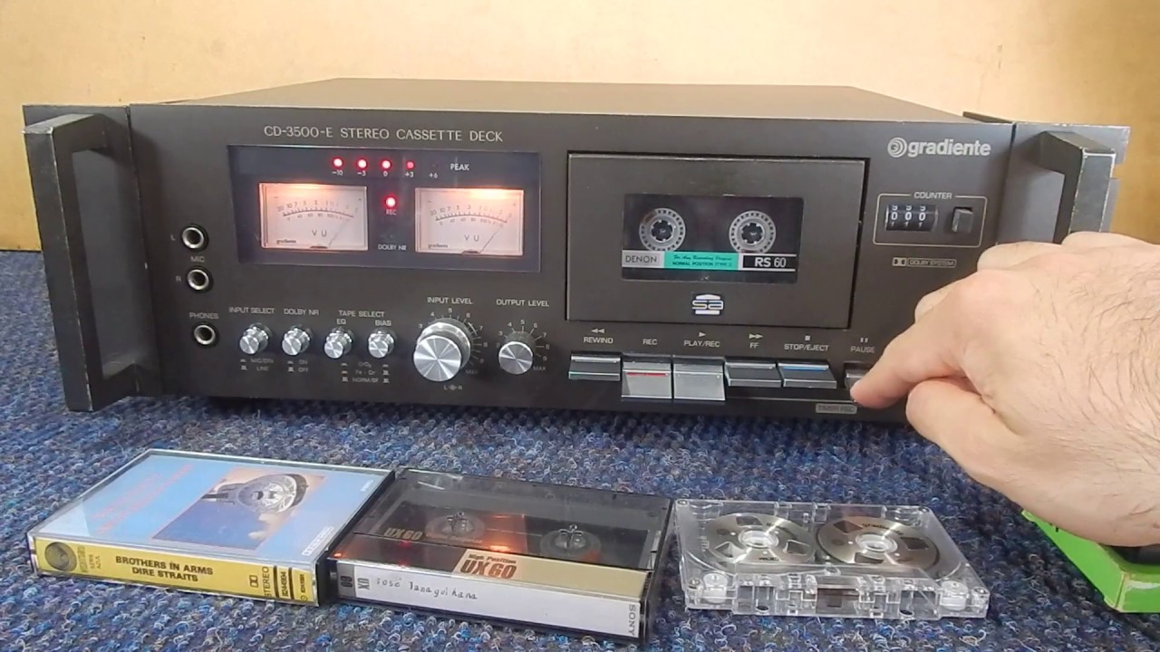 Gradiente System ONE CD 3500E tape deck toca fitas [ demonstração ] YouTube