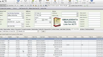 QBSalesData Quick Hit Video - QB Transactions Tab in ACT!