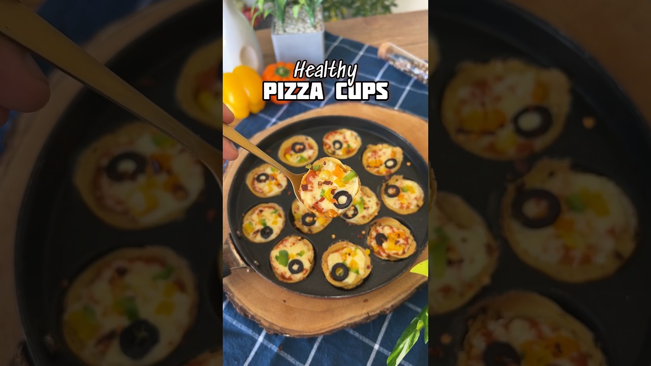 Healthy Pizza Cups !! Paniyaram Pan Episode 3 You can make these super quick.