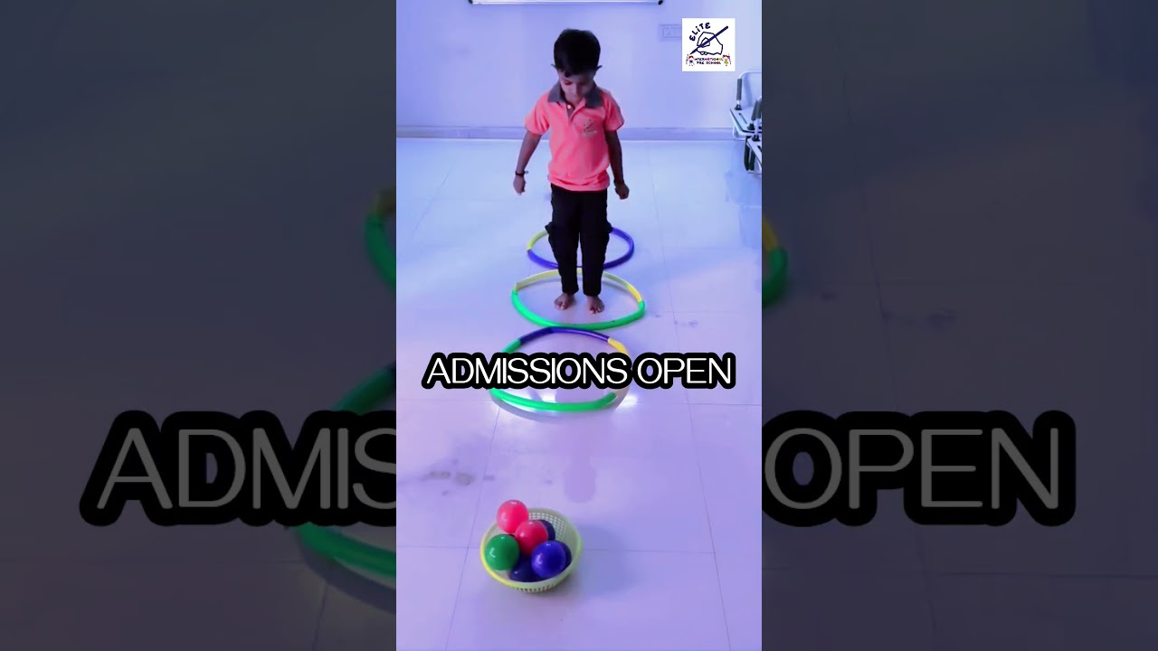 Our pre-school students enjoy the Collect the Balls activity 