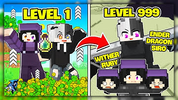 Minecraft nhưng Bạn Sẽ Biến Thành Con Vật Bất Kì Khi Tăng Cấp | Siro và Noob Ruby Trở Thành Wither