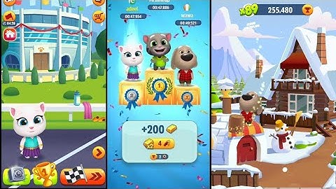 Tom Gold Run Race Between Angela and Tom || cyber angela ||