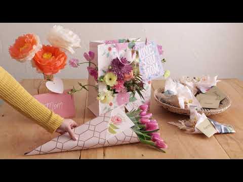 How to wrap bouquets in Kraft paper / brown paper