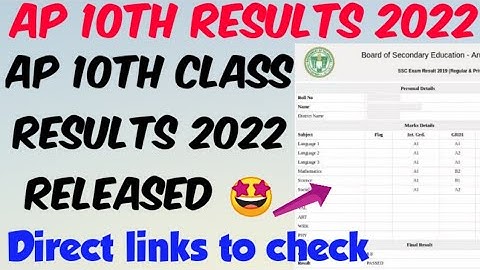 AP 10th Class Exam Results 2022 Released 🤩//Direct links to Check AP SSC Results 2022 in Telugu
