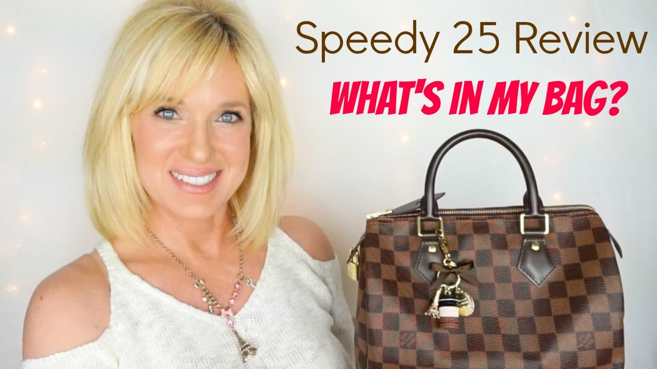 Louis Vuitton Speedy 25 REVIEW & What&#39;s In My Bag? - YouTube