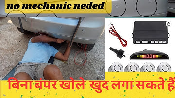 How to install Car Reverse Parking Sensor In Hindi