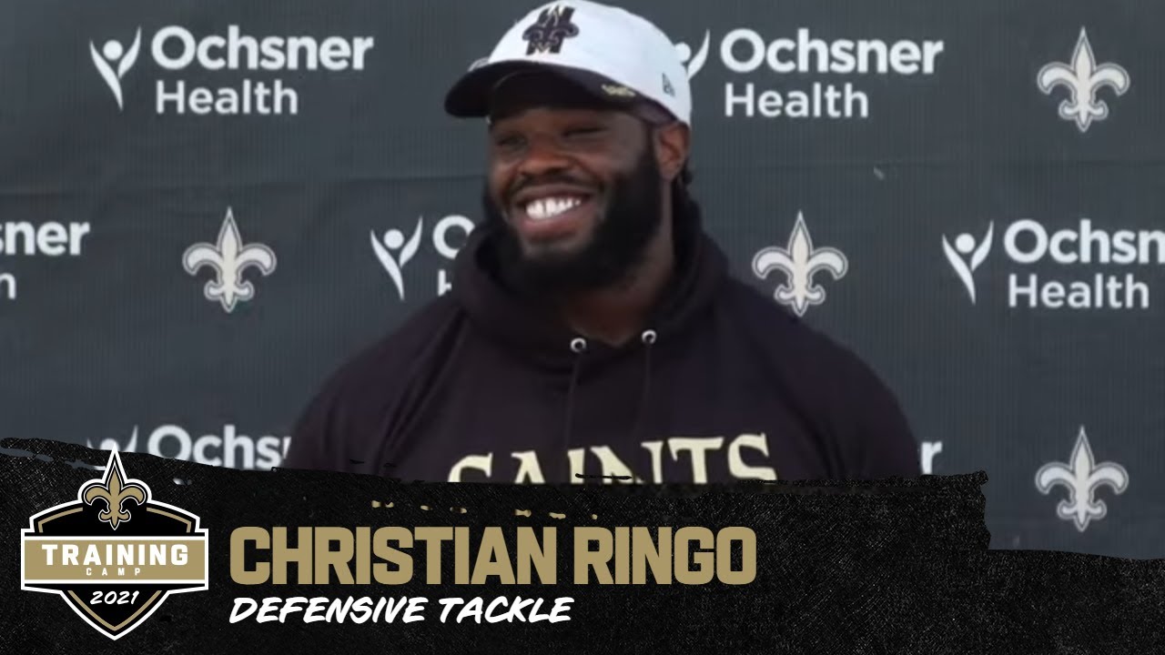 Christian Ringo on DLine Competition | Saints Training Camp 2021 - YouTube