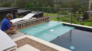 Aussie UnderCover® Power21 Semi automatic hidden pool cover