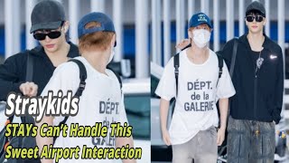 Stray kids Hyunjin Babying Changbin? STAYs Canβt Handle This Sweet Airport Interaction, #koreamusic