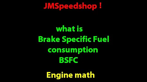 what is BSFC brake specific fuel consumption ? .4. JMSpeedshop !