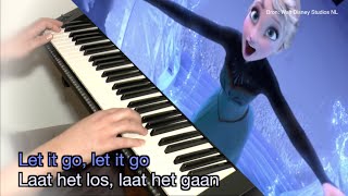 Disney's Frozen "Let It Go" / "Laat Het Los" KARAOKE + lyrics (ENG / NL )