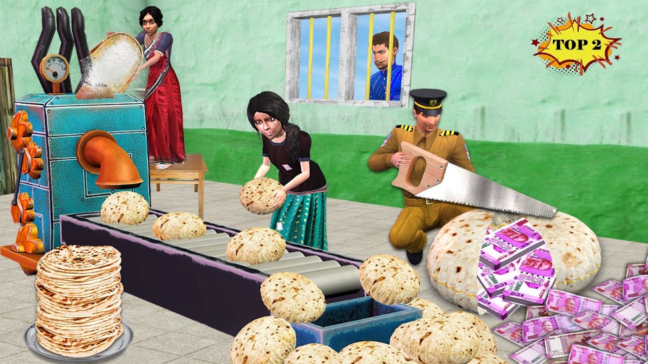 Roti Machine Money Thief Police Jadui Roti Machine Hindi Kahani Hindi Moral Stories New Comedy Video