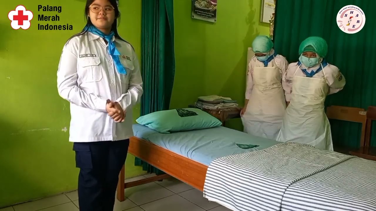PMR SMPN 48 Jakarta PK Merapikan Tempat Tidur