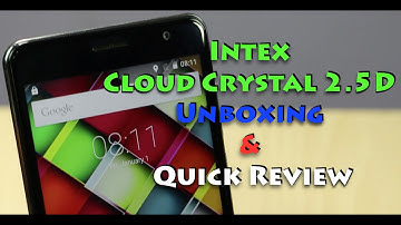 Intex Cloud Crystal 2.5D Unboxing, Review, Camera and Features
