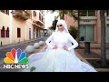 Bride Whose Wedding Video Caught Beirut Explosion Returns To The Scene | NBC News NOW