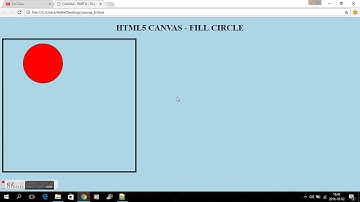 HTML5 CANVAS - PART 8 - FILL CIRCLE