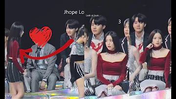 Jhope BTS Looking at Jisoo Blackpink @mma2018