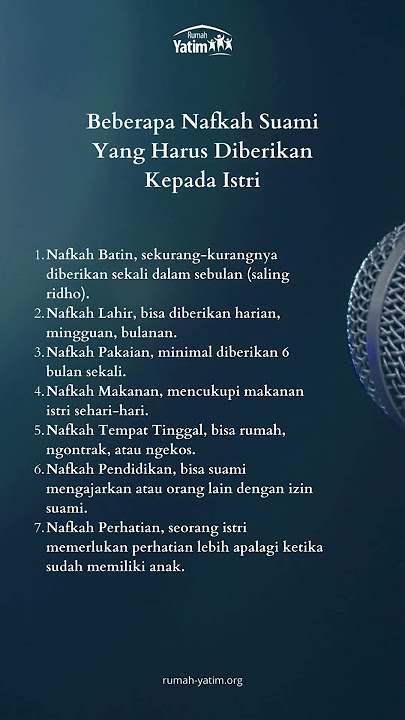 Tanggungjawab Suami Kepada Istri