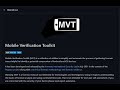 How to install Pegasus Spyware Detection tool MVT