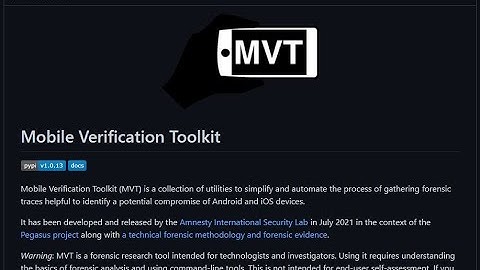 How to install Pegasus Spyware Detection tool MVT