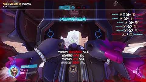 Overwatch: D.Va Quintuple Kill [Competitive Mode]