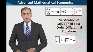 First Order Differential Equation Verification of Solution