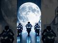 Moon Riders 🛸🏍️ Aliens Race Through Tokyo Under the Full Moon! #shorts