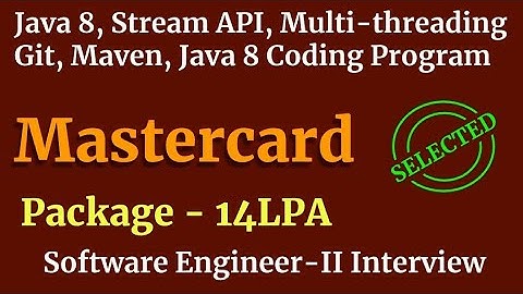 Mastercard Java Interview 2022