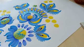 Малюємо жовто-блакитні квіти . Кольори України