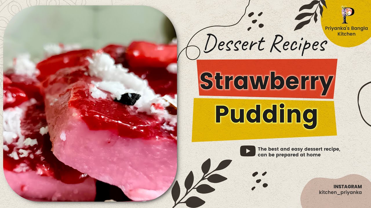 Strawberry Pudding recipe in Bangla YouTube