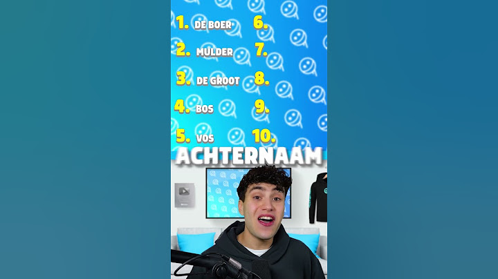 Is Dit Jouw Achternaam..? 👀