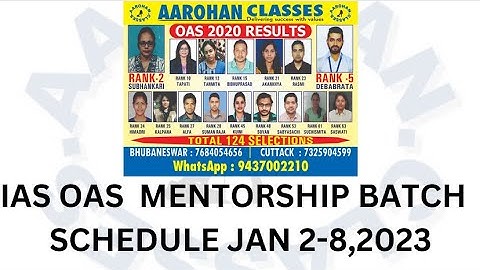 OAS CHAPTERWISE TEST-JAN 9 TO 15,2023-AAROHAN CLASSES-7684054656