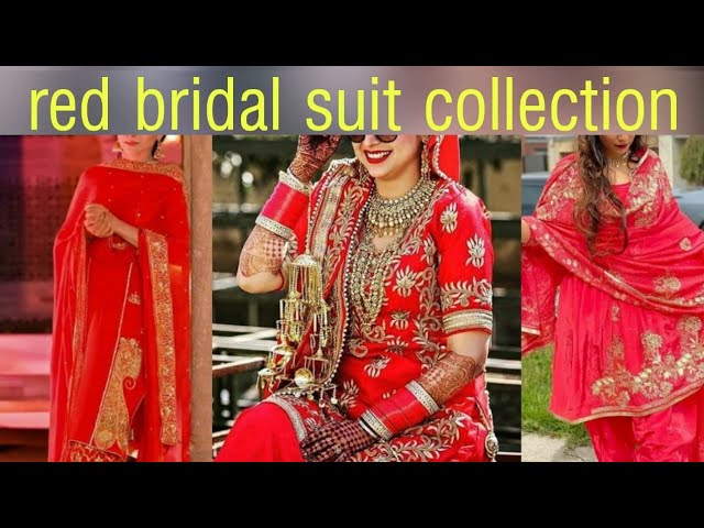 Pakistani Deep Red Bridal Wear Shirt Gharara n Shawl