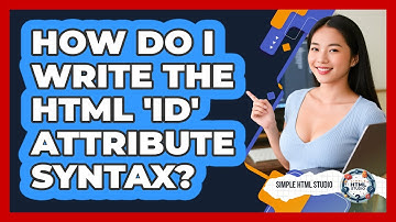 How Do I Write The HTML 