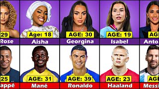 AGE Comparison: Famous Footballers And Their Wives\/Girlfriends 2024