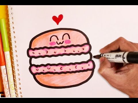 How To Draw A Cute MACARON Easy - YouTube