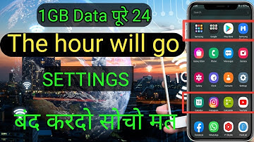 How To Use 1GB Data Per Day | Turn Off 4 Hidden settings Useful