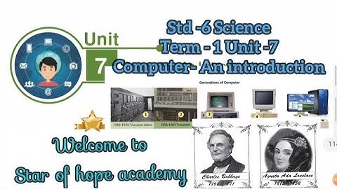 Computer-An Introduction Std-6 Science Term-1 Unit-7  Detailed explanation page108 -111TN Samacheer