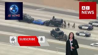 LIVE  Armed Suspect Standoff Shuts Down 91 Freeway in Anaheim